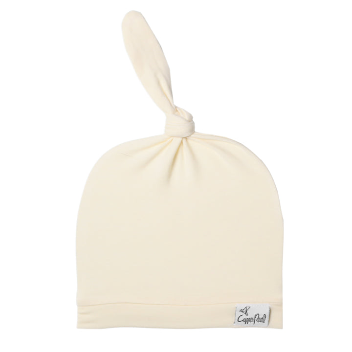 Copper Pearl Baby Beanie Top Knot Hat in 21 Colors