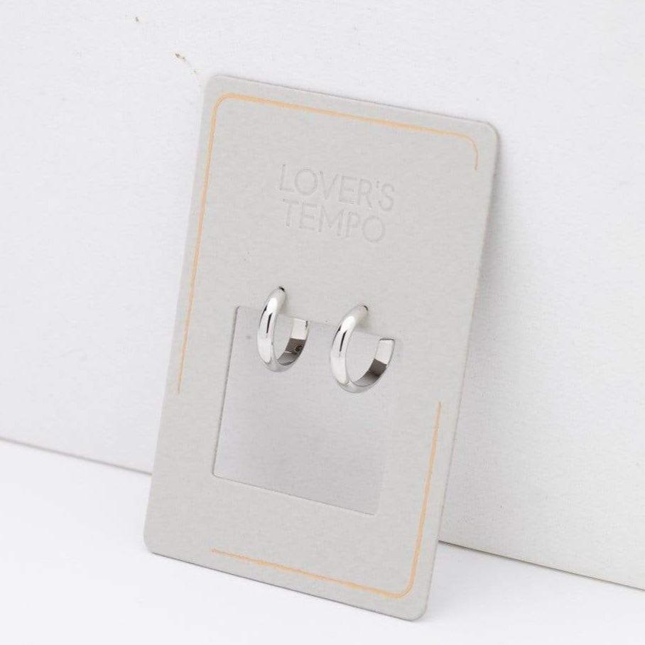 Lovers Tempo “Silvia” Hoop Earrings-Silver