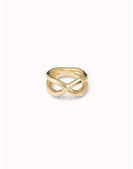Uno de 50 "Crossed" Ring-Gold