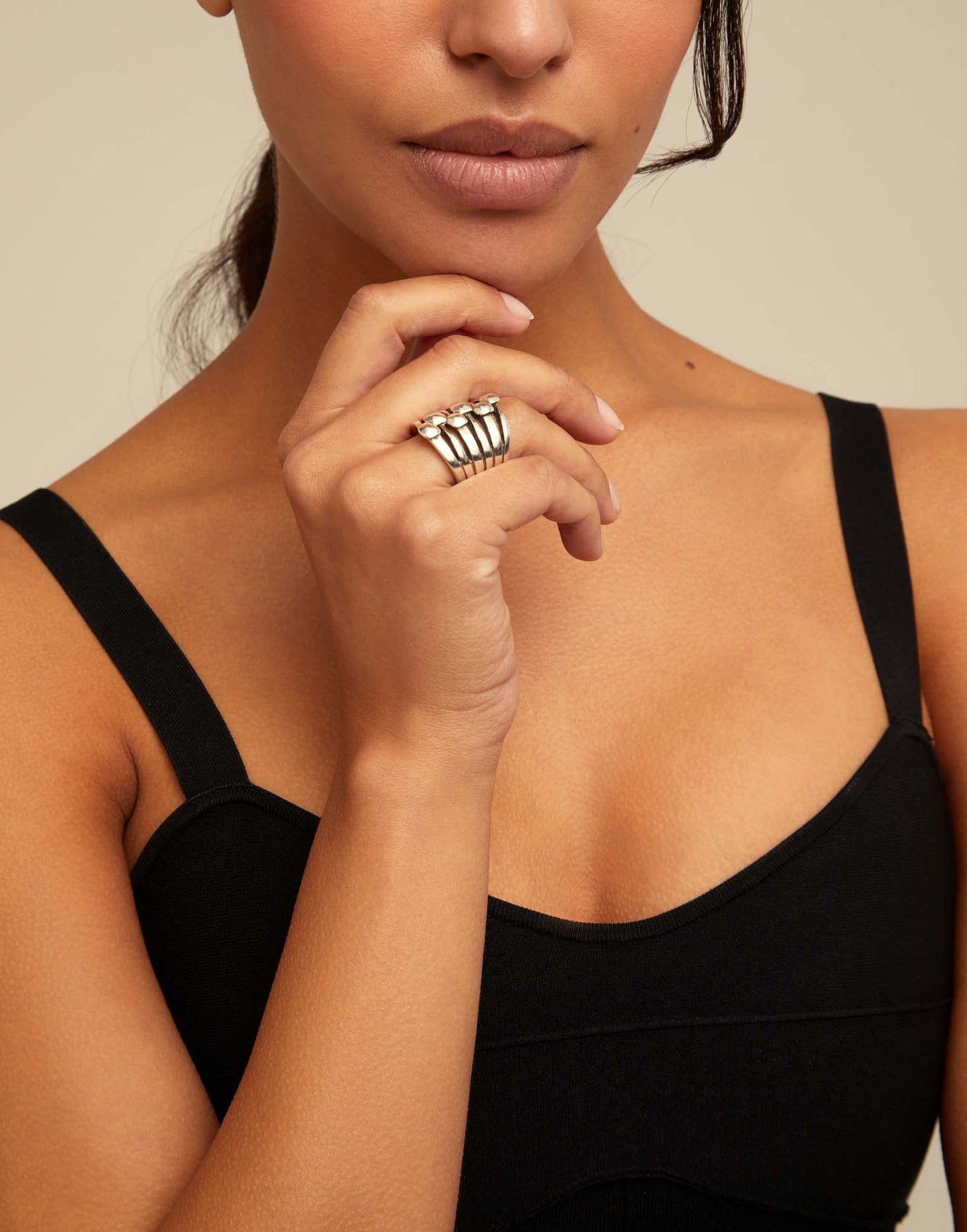 Uno de 50 "Matching" Ring-Silver