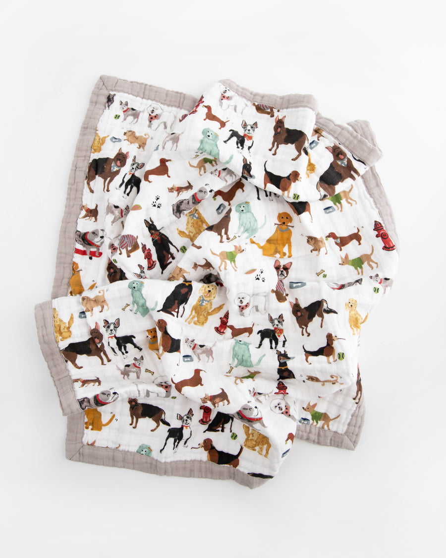 Little Unicorn Cotton Muslin Baby Quilt - Woof