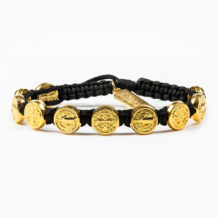 My Saint My Hero Blessing Bracelet-Gold/Black