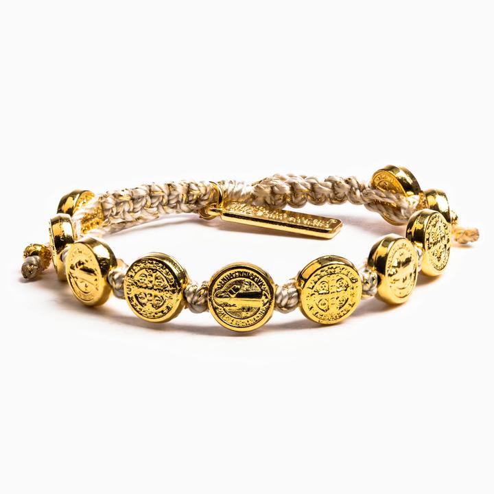 My Saint My Hero Blessing Bracelet- Gold/Metallic Gold