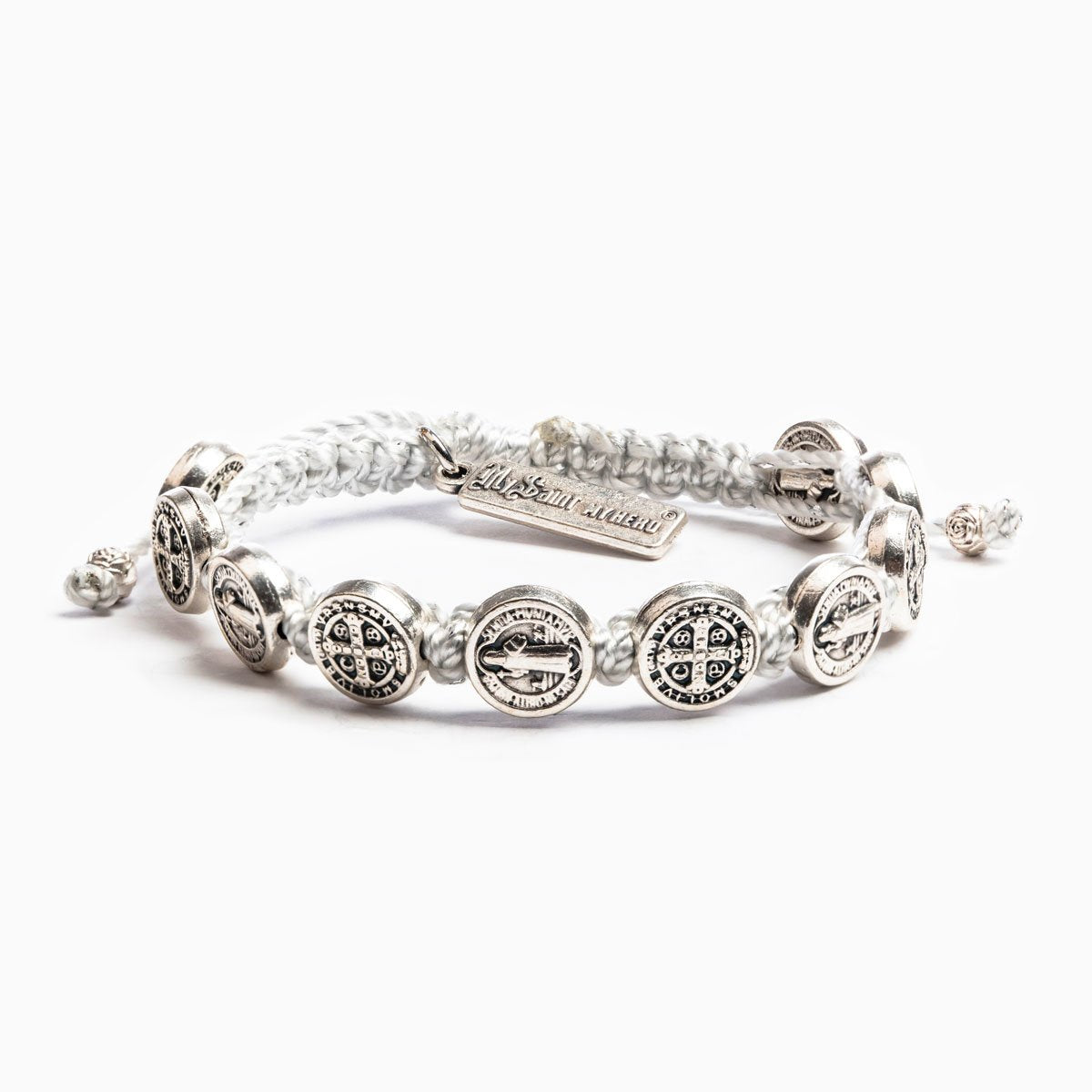 My Saint My Hero Blessing Bracelet- Silver/Metallic Silver