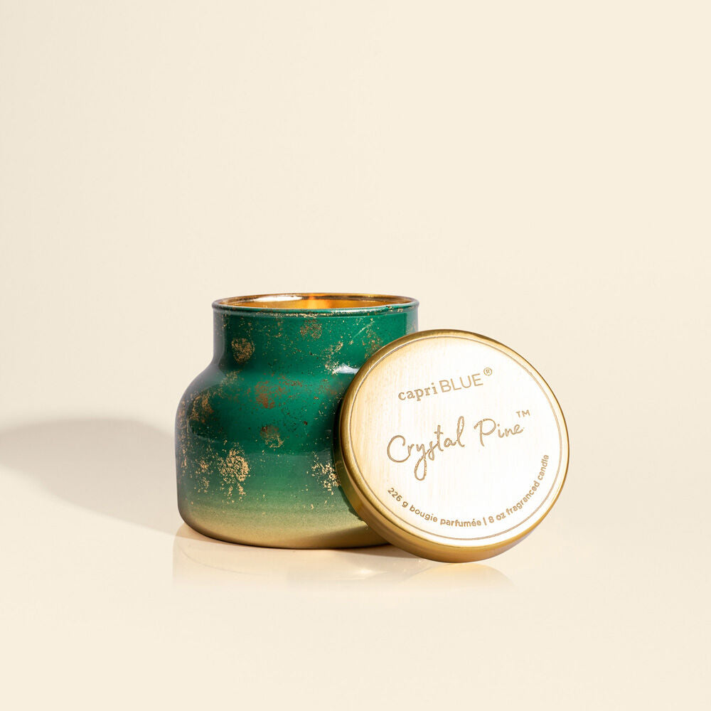 Capri Blue Glimmer Petite Jar 8oz- Crystal Pine