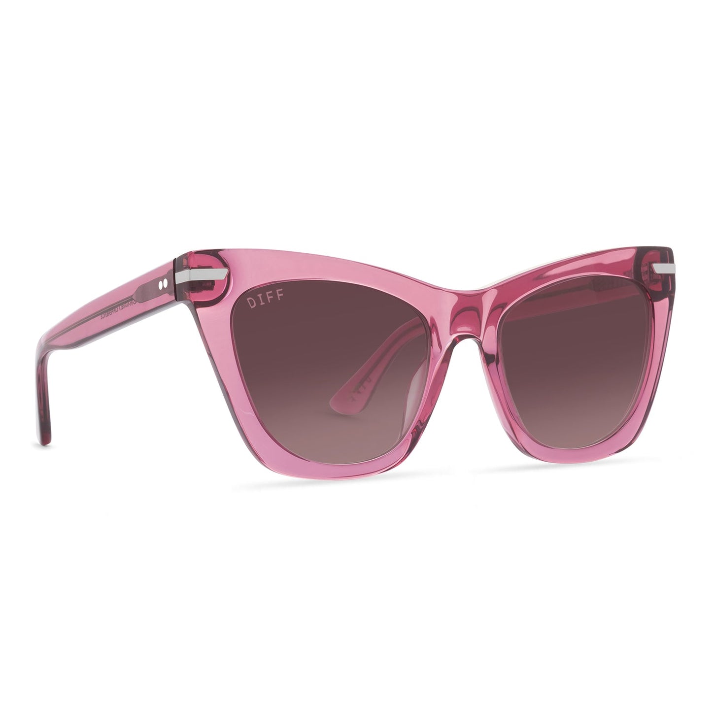 DIFF Eyewear "Alyssa" Macarena Pink Crystal with Wine Gradient Lenses