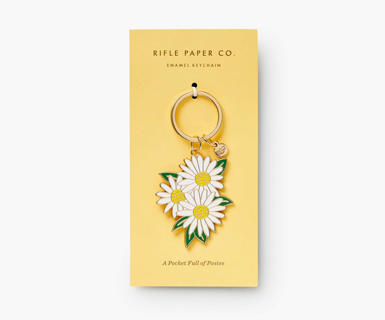 Rifle Paper Co. "Daisies" Enamel Keychain