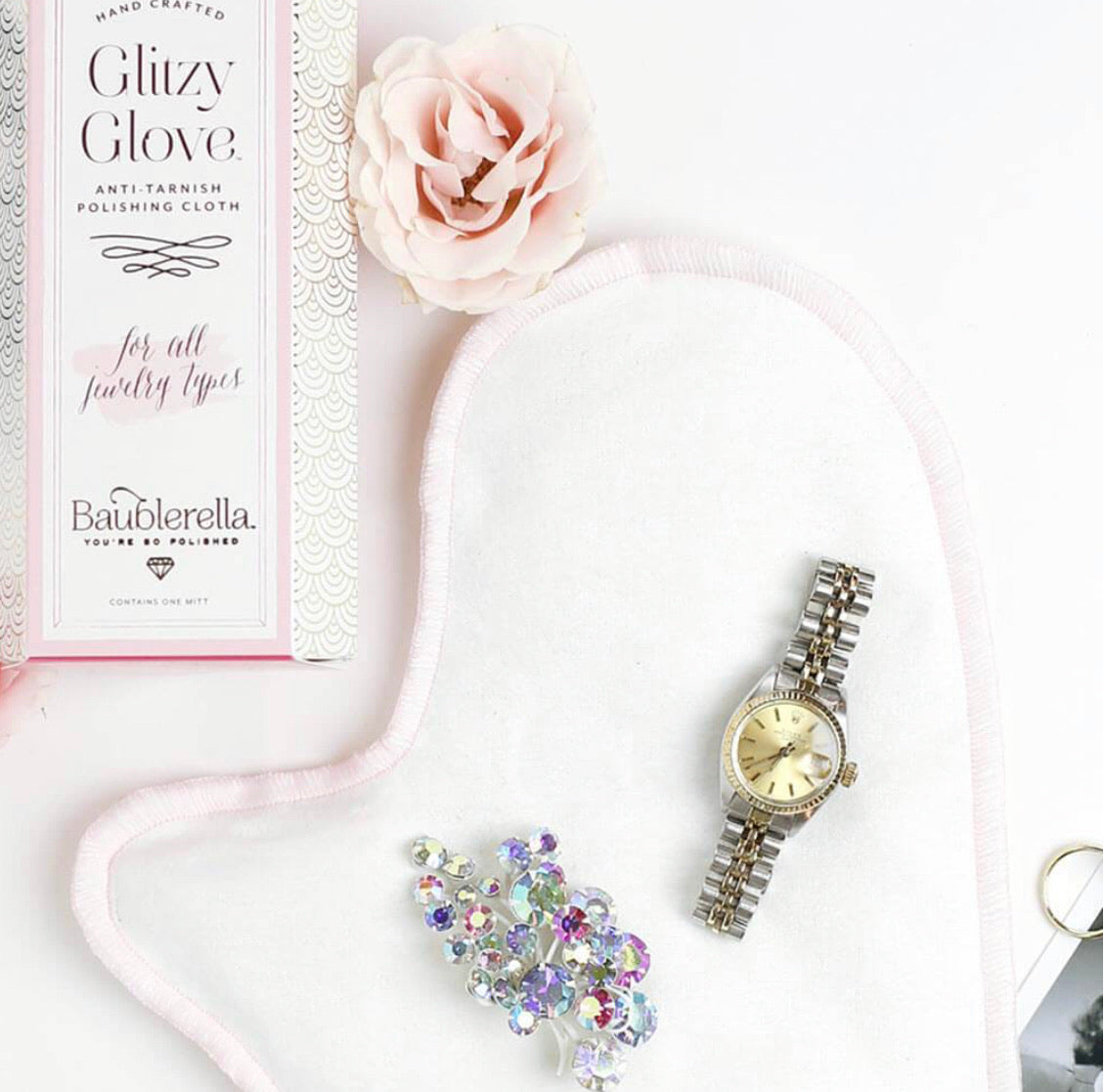Baublerella GLITZY GLOVE® ANTI-TARNISH JEWELRY POLISHING MITT