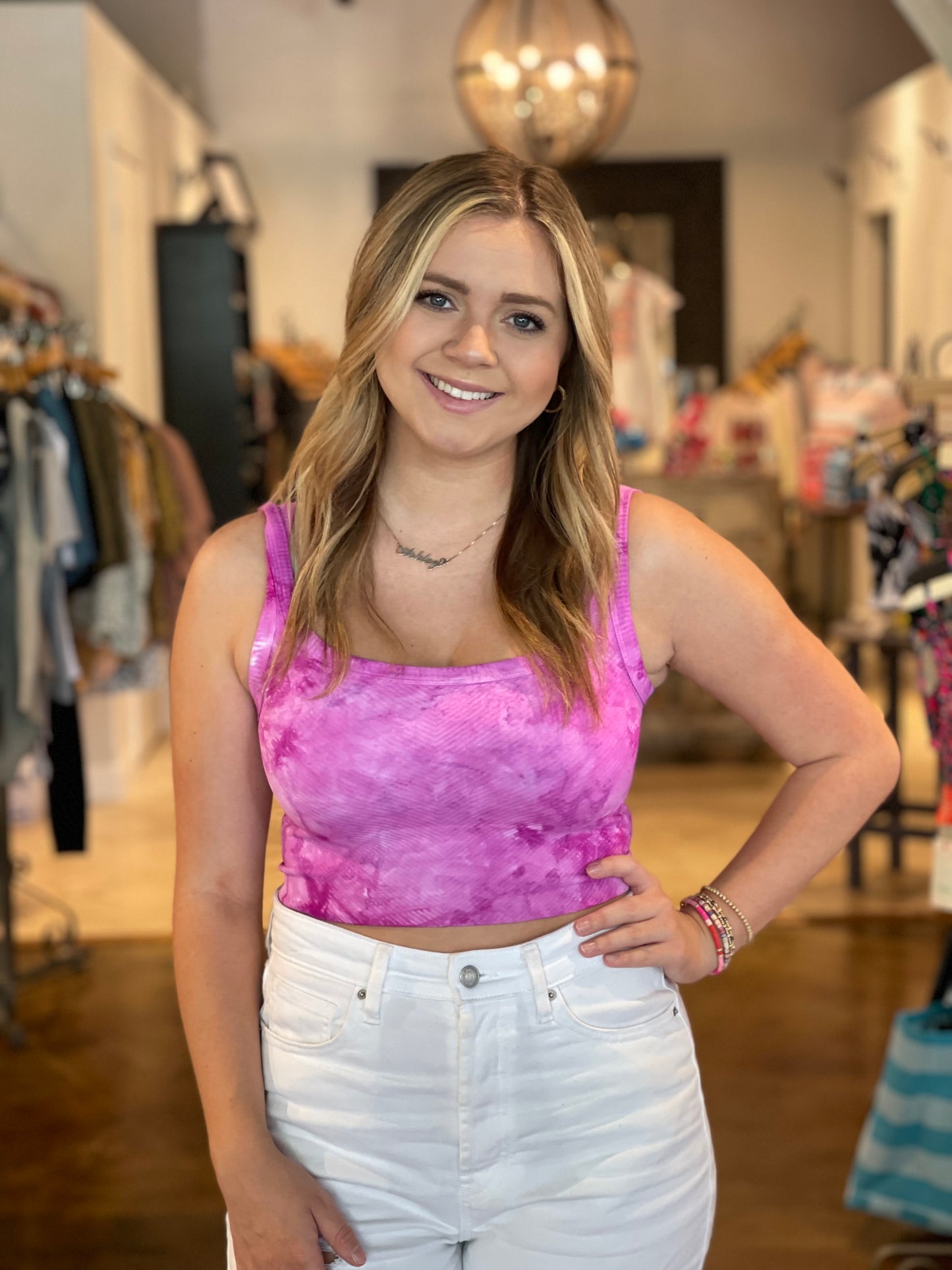 Chevron Tie Dye Crop Top in 2 Colors