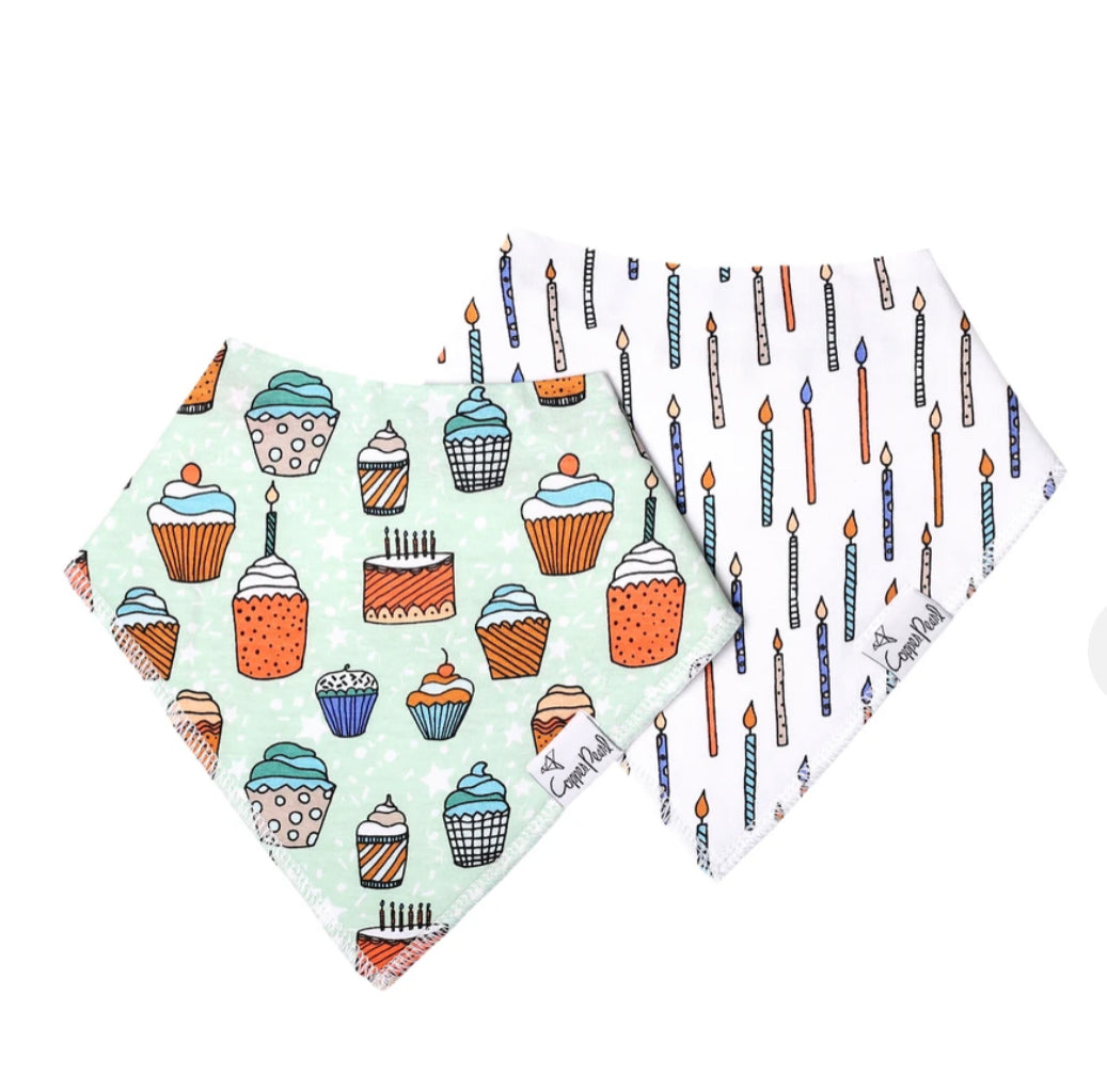 Copper Pearl Bandana Bib Set- Confetti