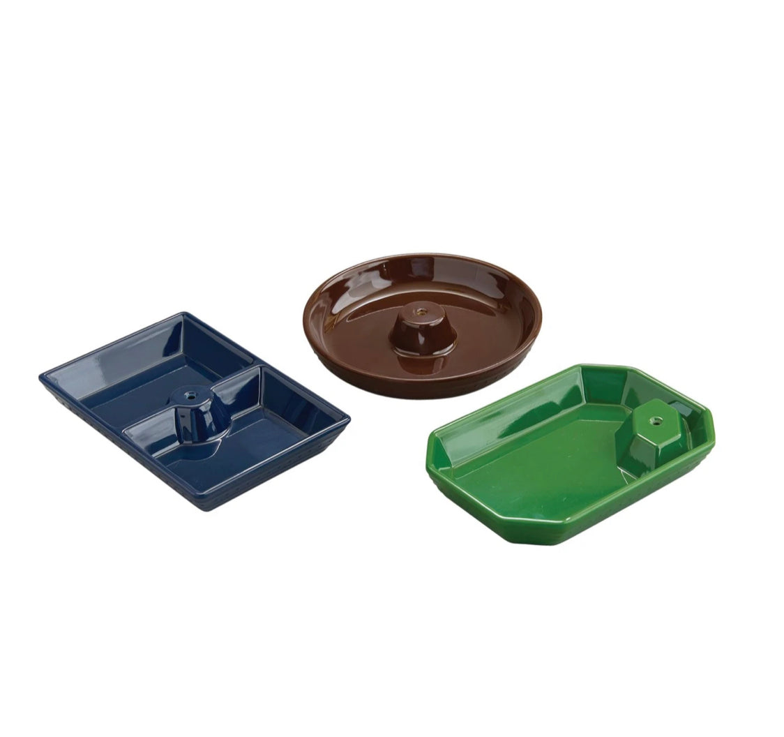 MEL08 Nora Fleming Dainty Dish Set (Brown, Green, Navy)