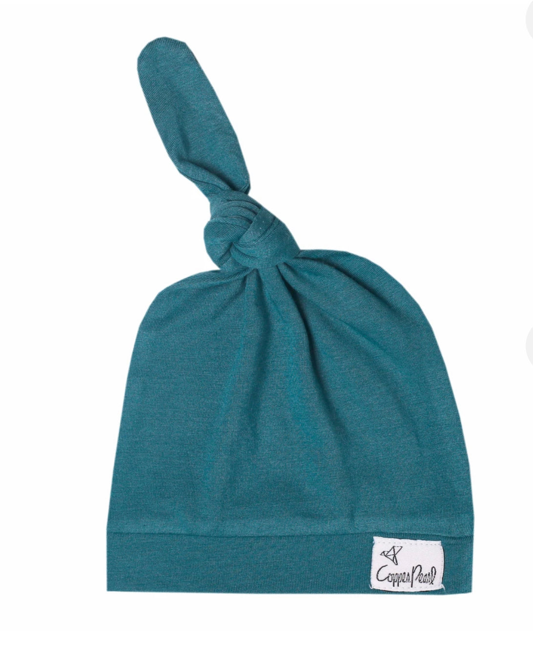 Copper Pearl Baby Beanie Top Knot Hat in 21 Colors