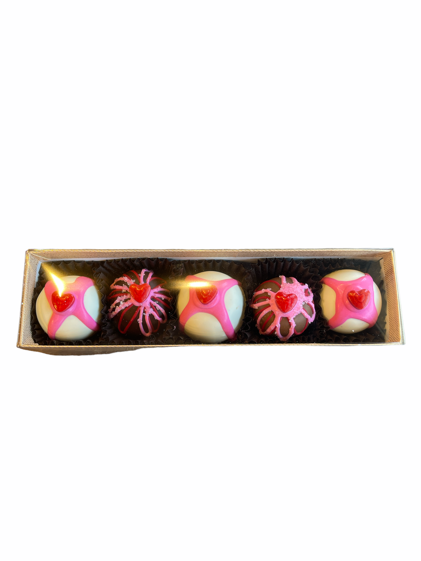 Sweet Shop USA Fudge Love Truffles -Heart of Gold 5pc