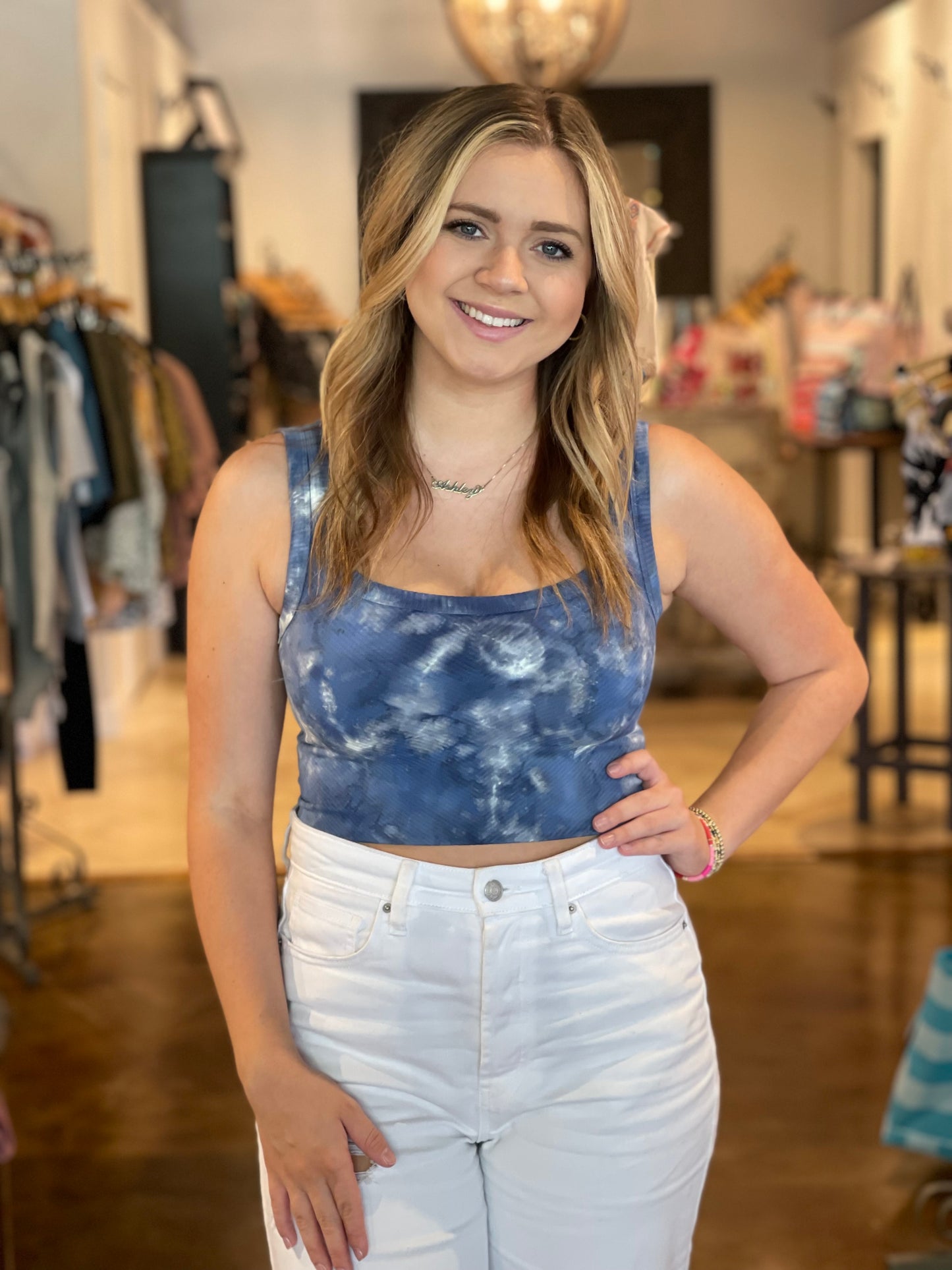 Chevron Tie Dye Crop Top in 2 Colors