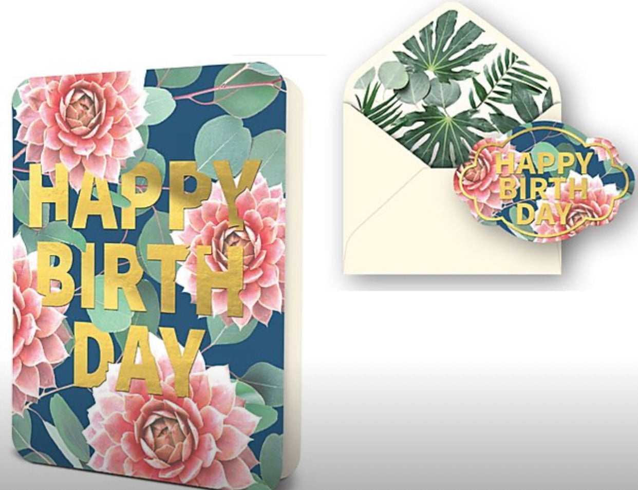 Happy Birthday Pink Floral Card