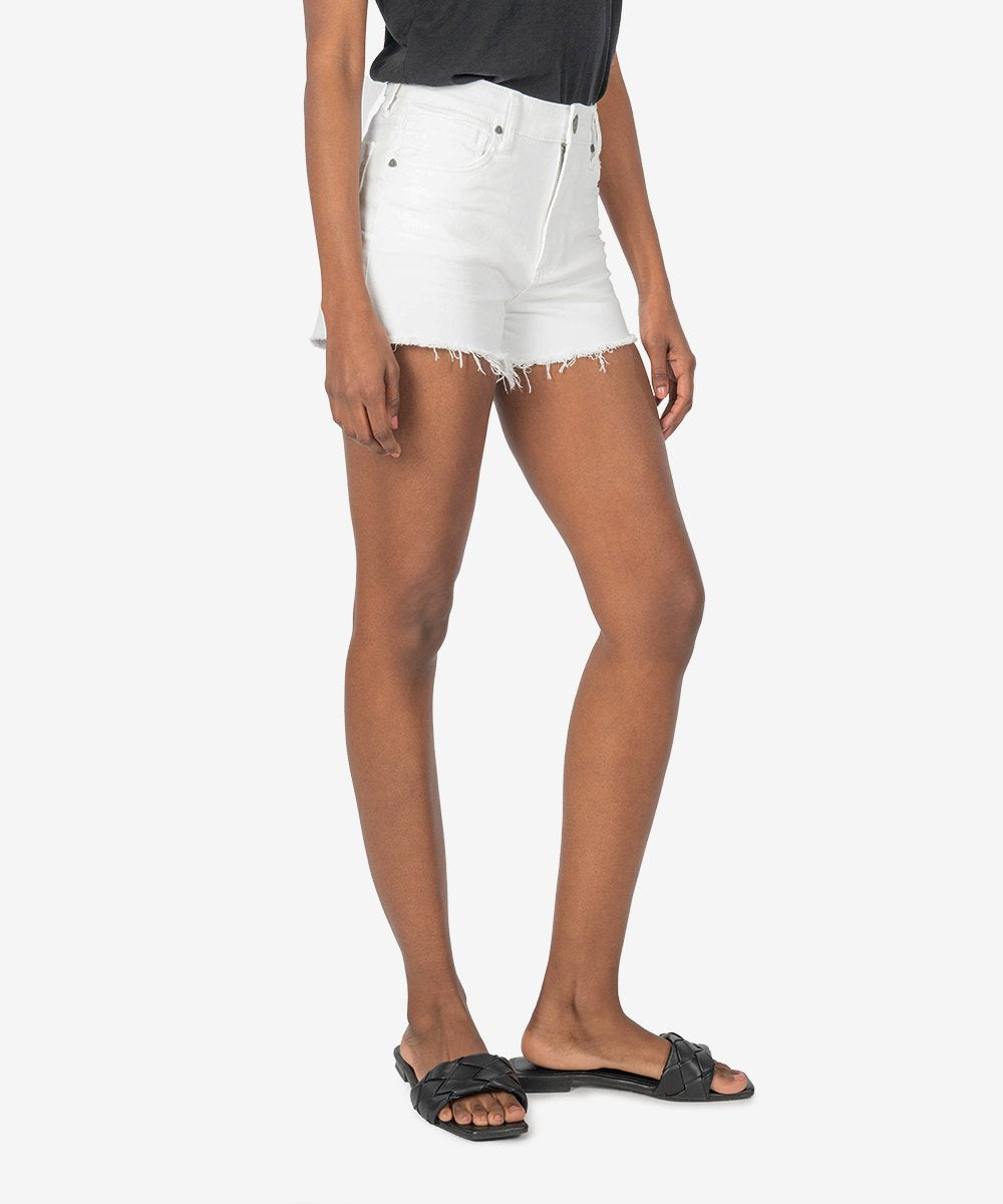 Kut from the Kloth "Jane" High Rise Short - Optic White