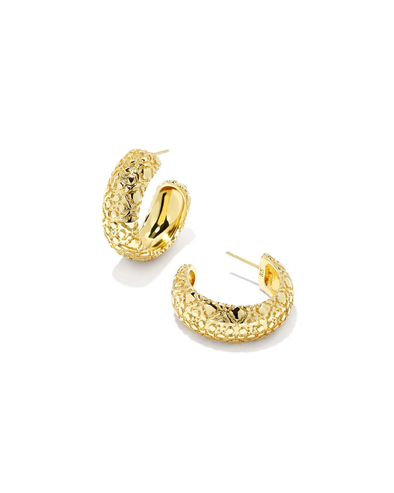 Kendra Scott Harper Small Hoop Earring in Gold or Rhodium