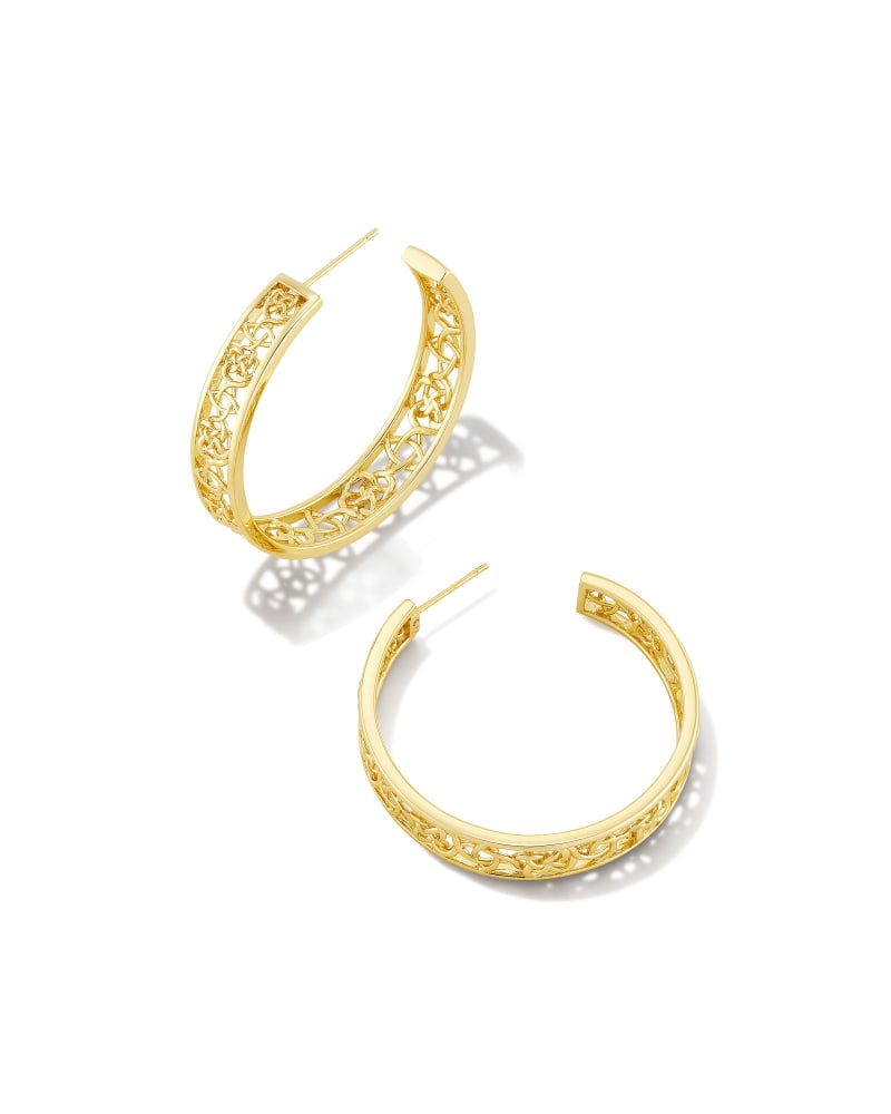 Kendra Scott Kelly Hoop Earring-Gold or Silver