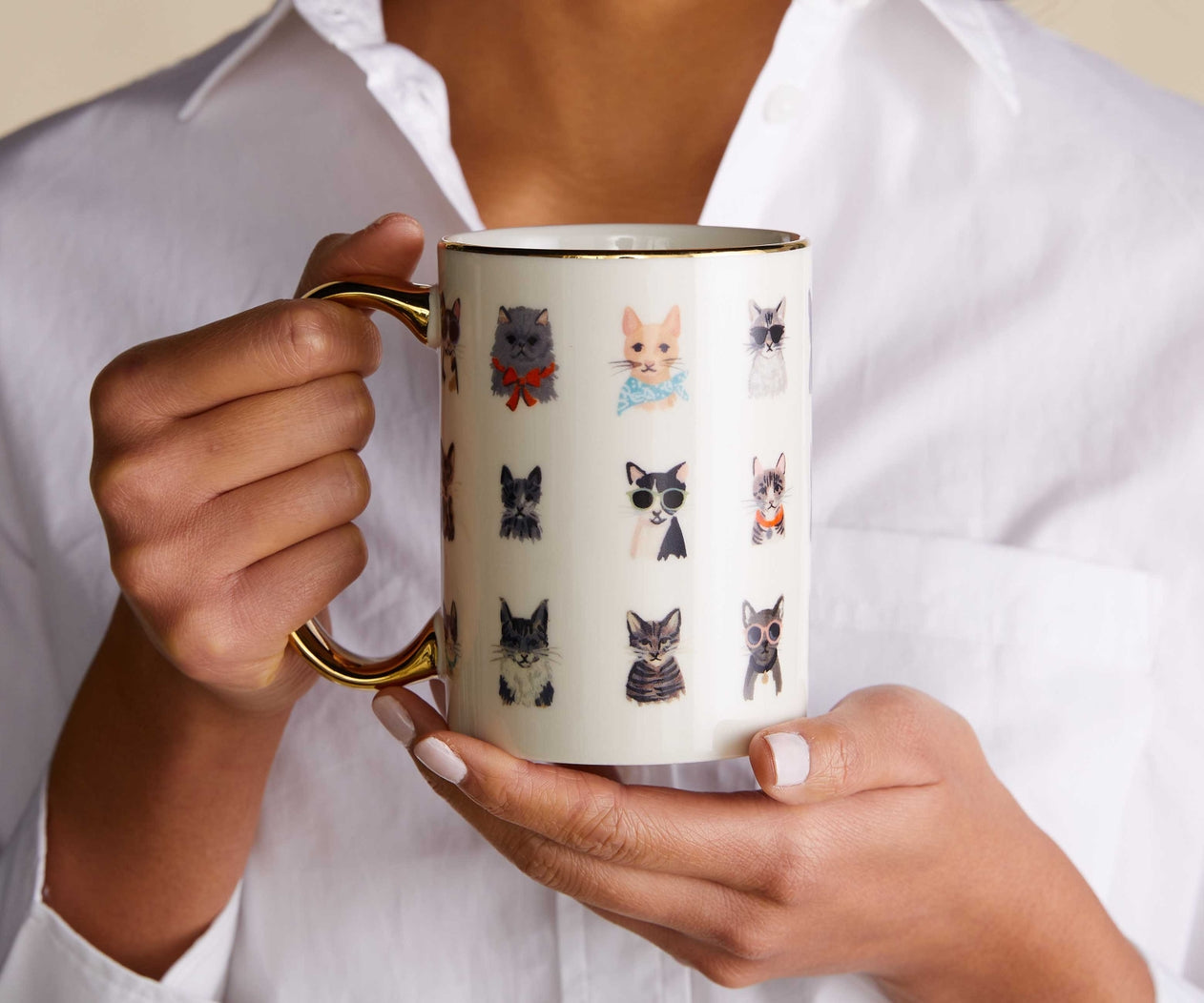 Rifle Paper Co. "Cool Cats" Porcelain Mug