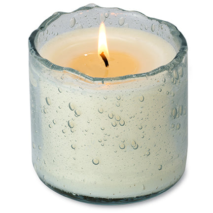 Himalayan Trading Clear Artisan Blown Glass Tumbler Candle-Sugared Lemon