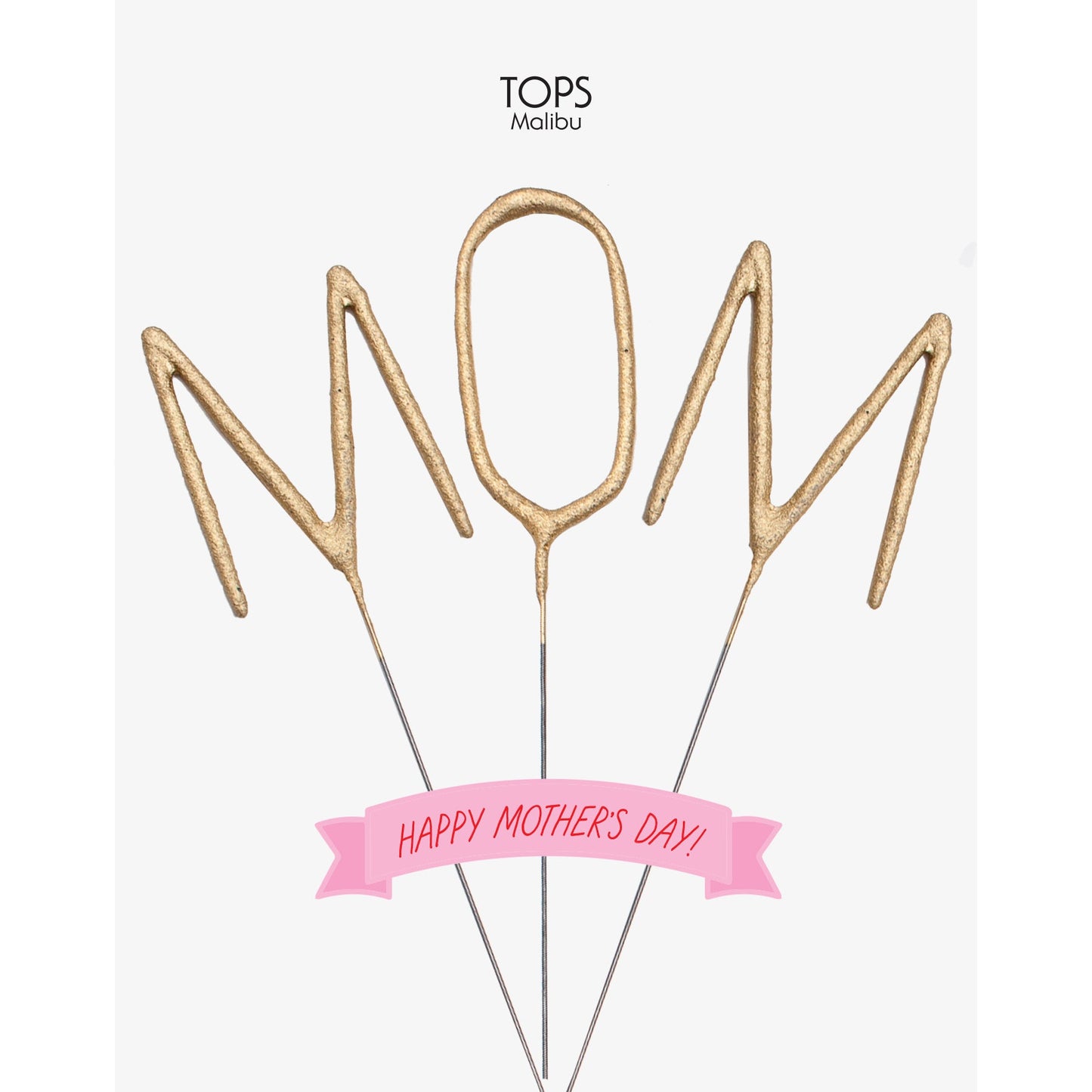Big Golden Sparkler Wand "MOM"