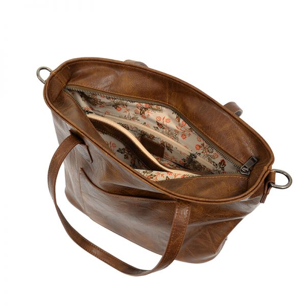 Joy Susan “Terri Traveler” Handbag-Pecan
