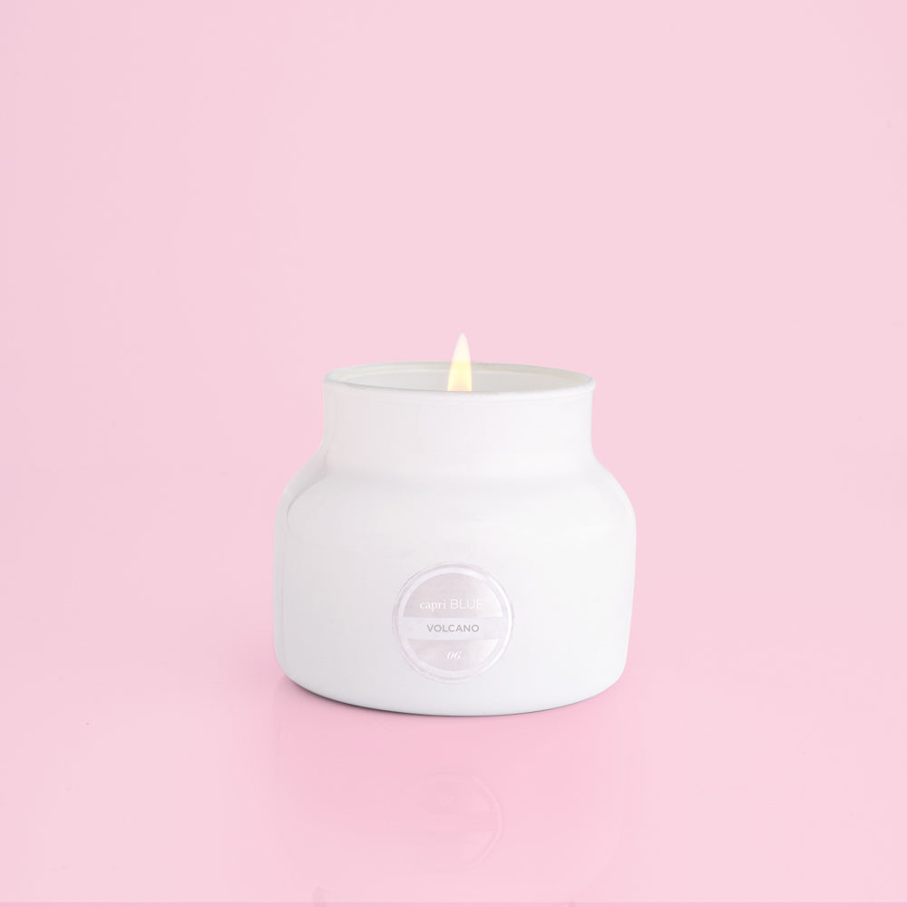 Capri Blue White Petite Candle 8oz -Volcano