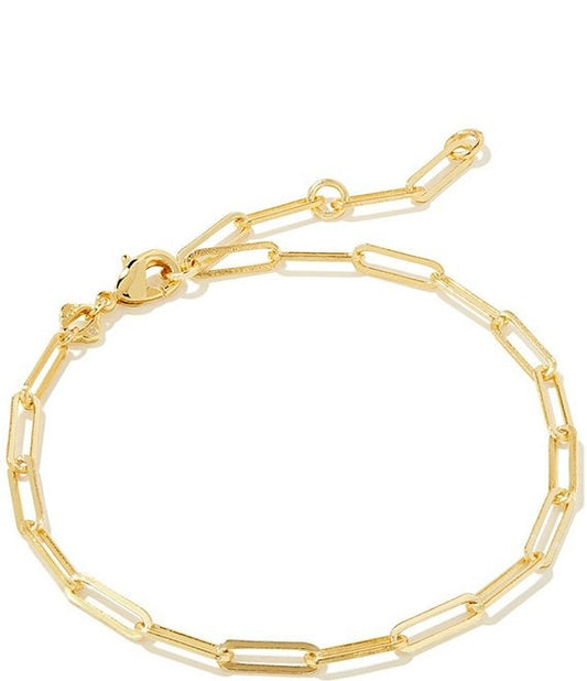 Kendra Scott Courtney Paperclip Bracelet-Gold