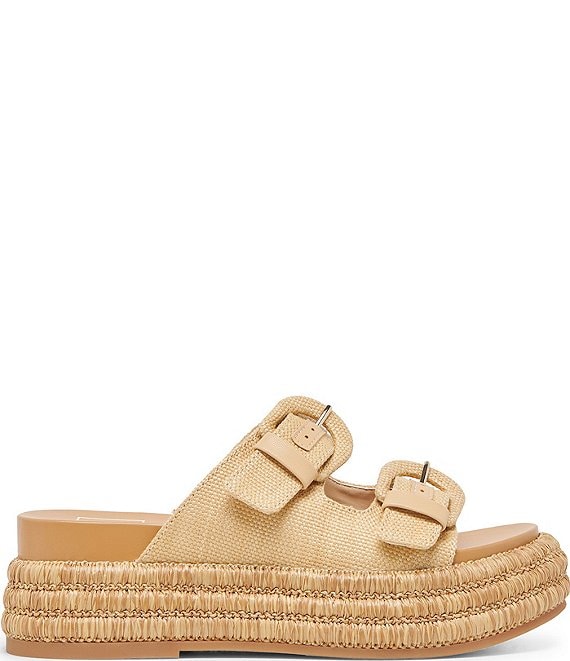 Dolce Vita "Witny" Woven Raffia Sandal-Light Natural