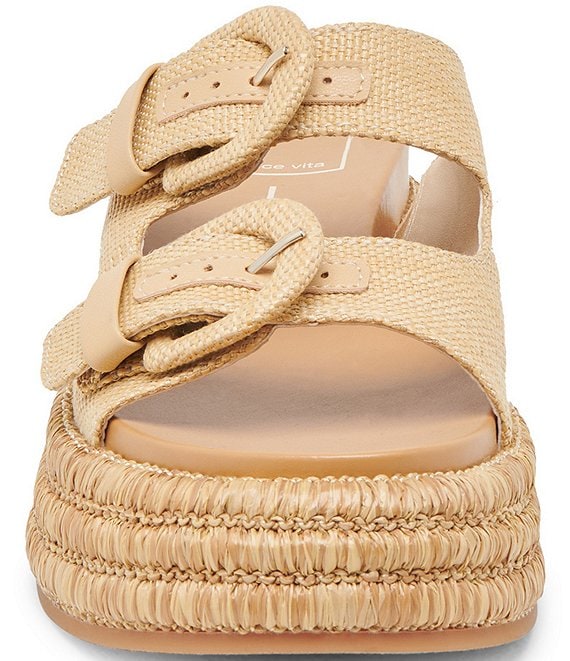 Dolce Vita "Witny" Woven Raffia Sandal-Light Natural