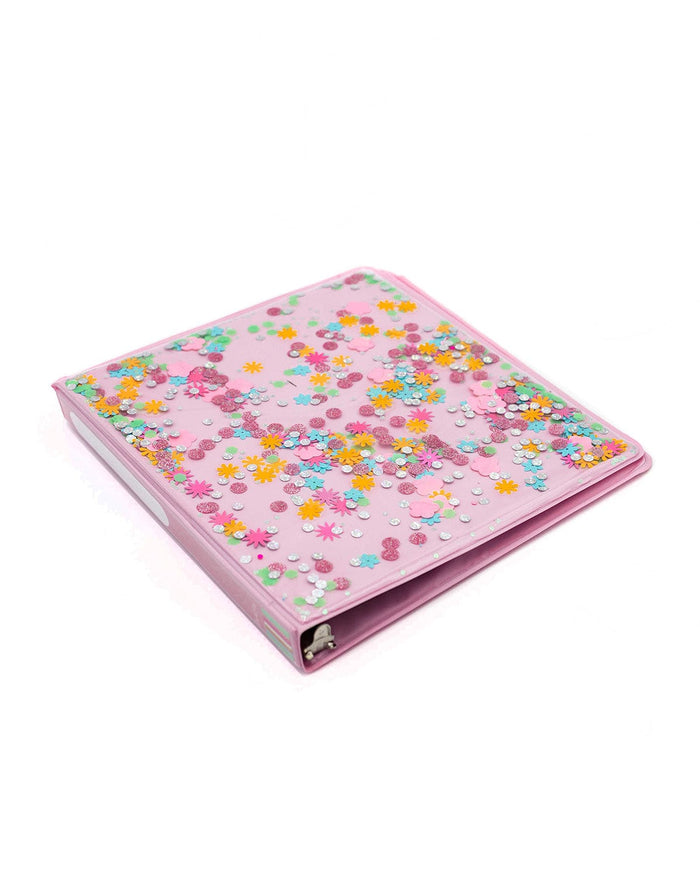 Packed Party Flower Shop Confetti 3 ring Binder