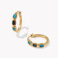 Kendra Scott Mini Elisa Hoop Earring-Vintage Gold Blue Mix
