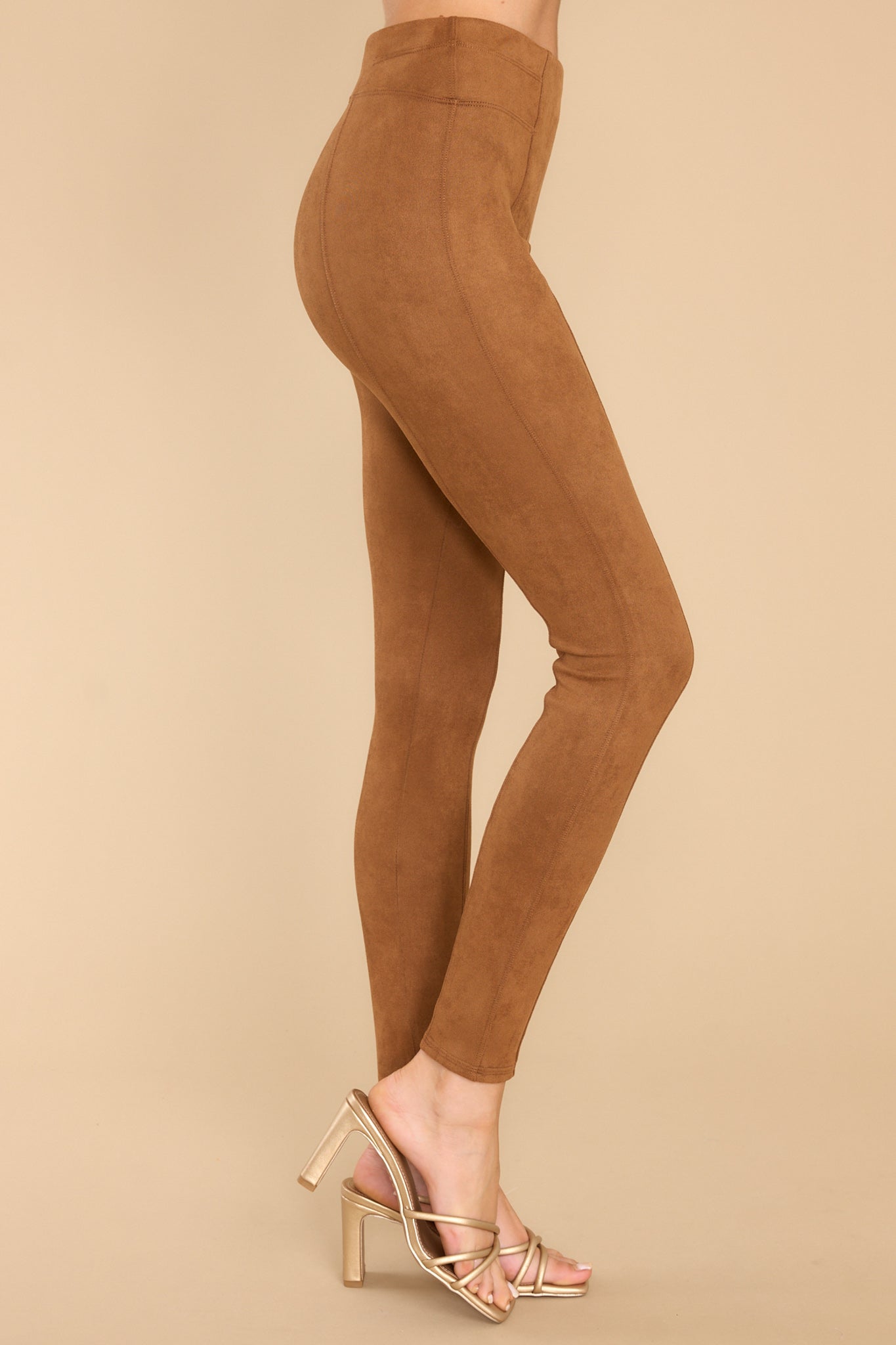 Suede tan online leggings