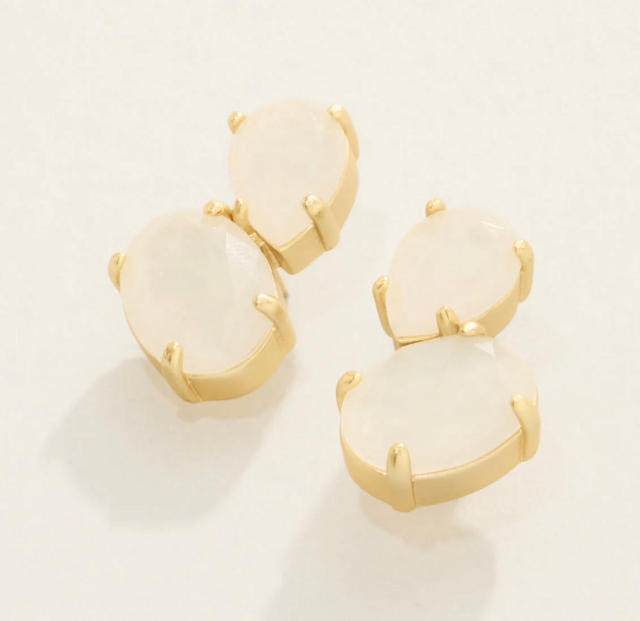 Spartina 449 Naiad Dewdrop Stud Earring-White