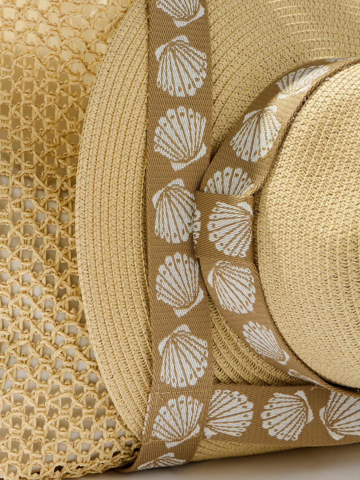 Shiraleah "Shelly" Tote & Hat Set-Tan