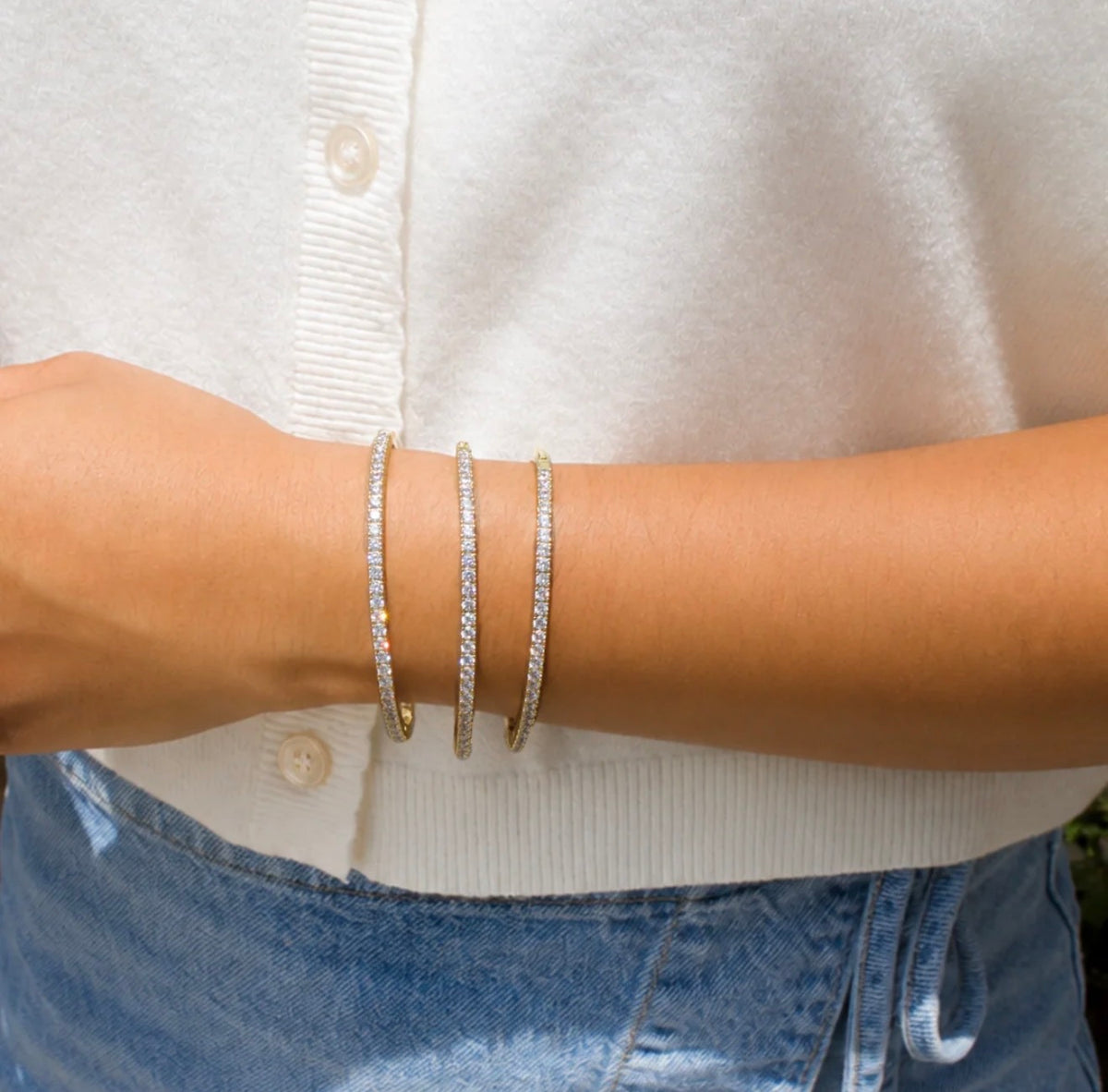 LeMel "Classic" CZ Bangle-Gold