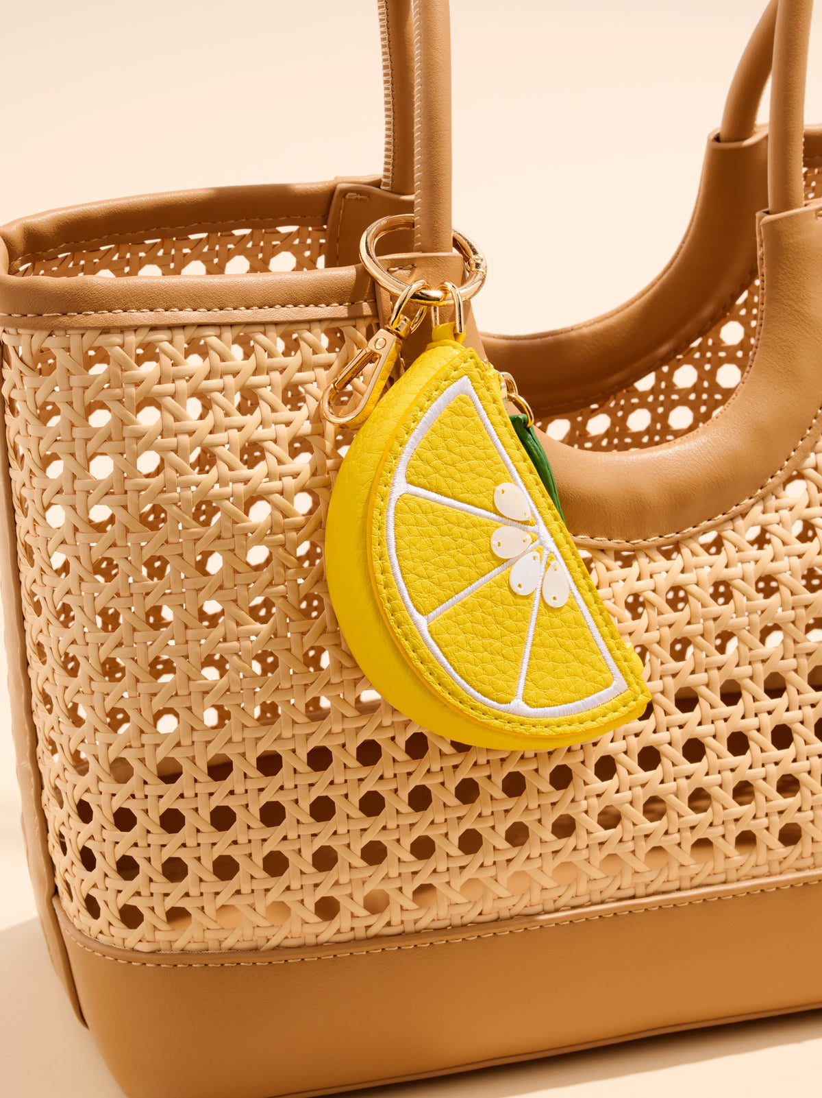 Shiraleah "Lemon" Zip Pouch Charm/Key Ring