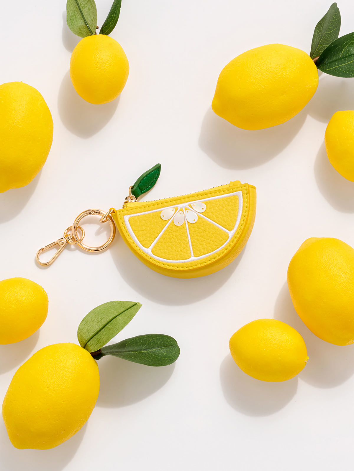 Shiraleah "Lemon" Zip Pouch Charm/Key Ring
