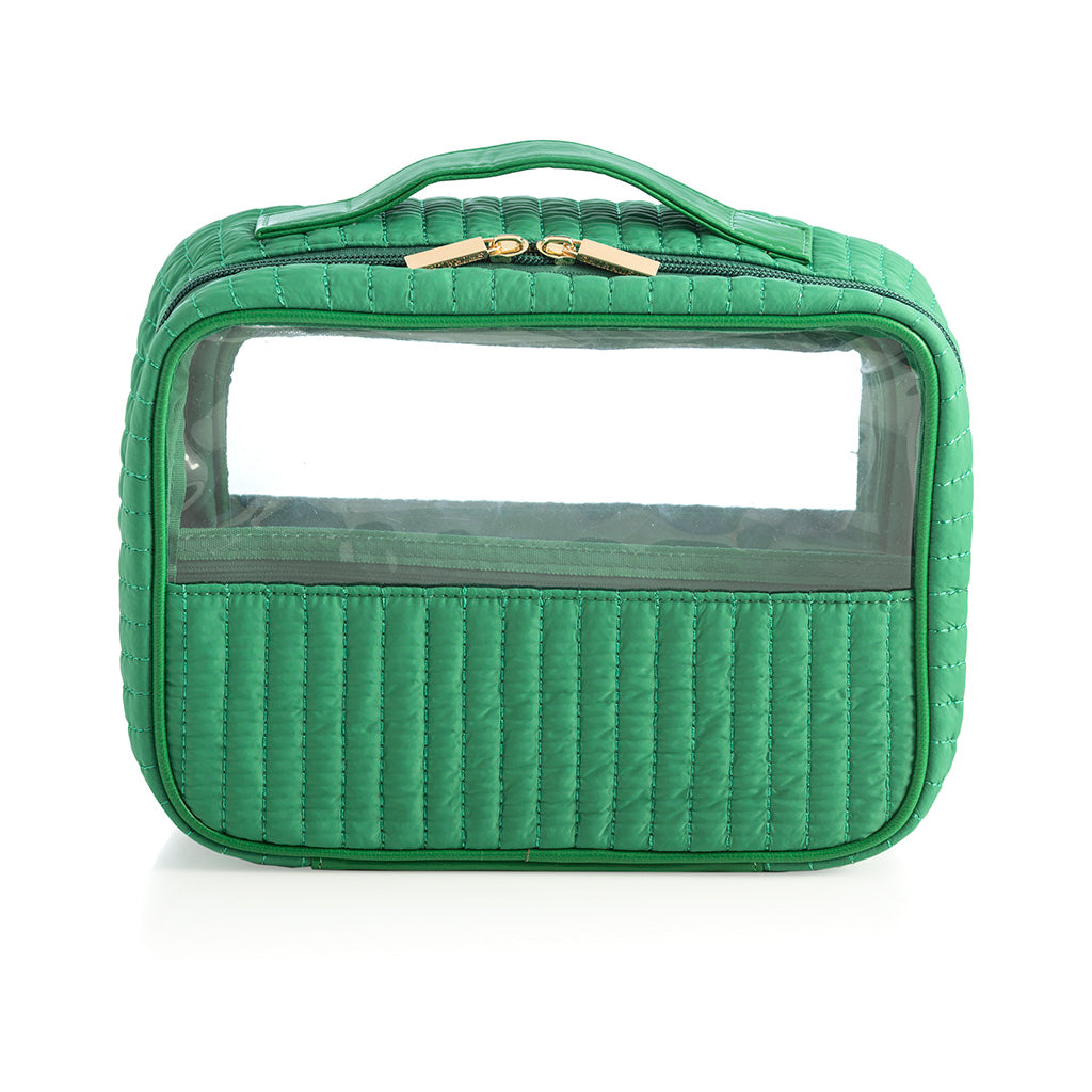 Shiraleah "Ezra" Set of 2 Cosmetic Cases-Green