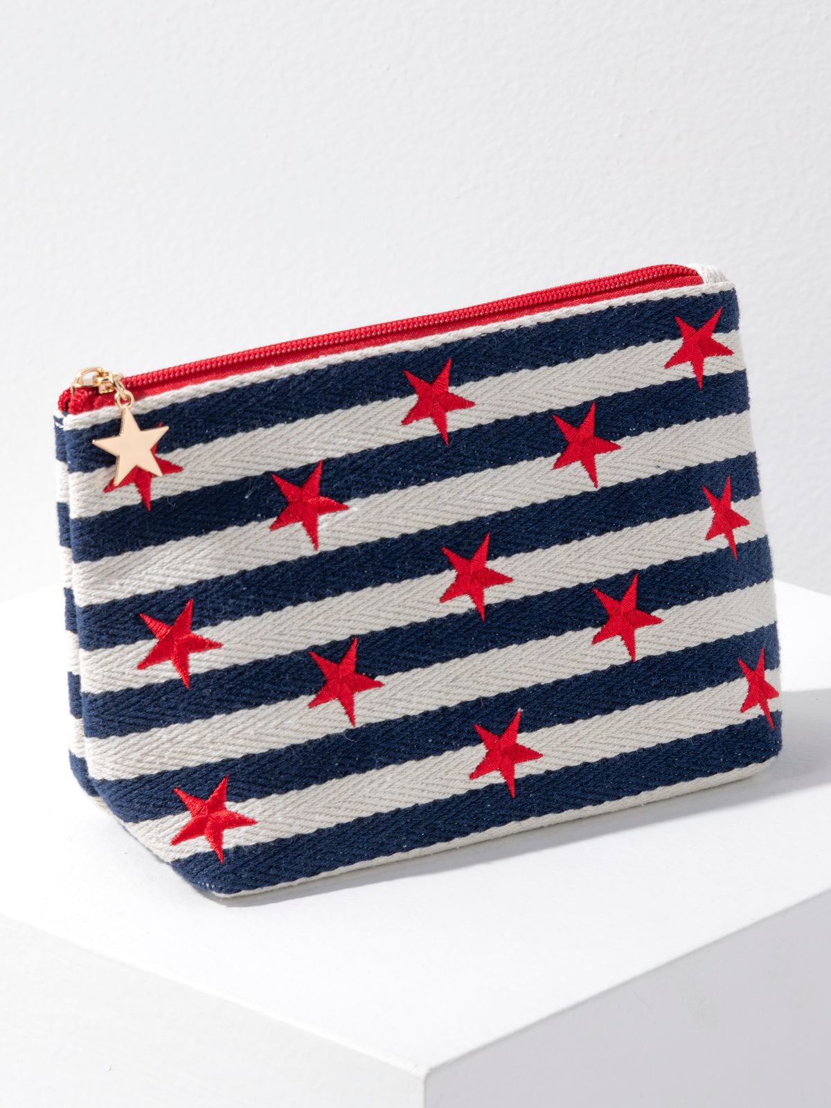 Shiraleah "Morgan Stars" Zip Pouch-Navy