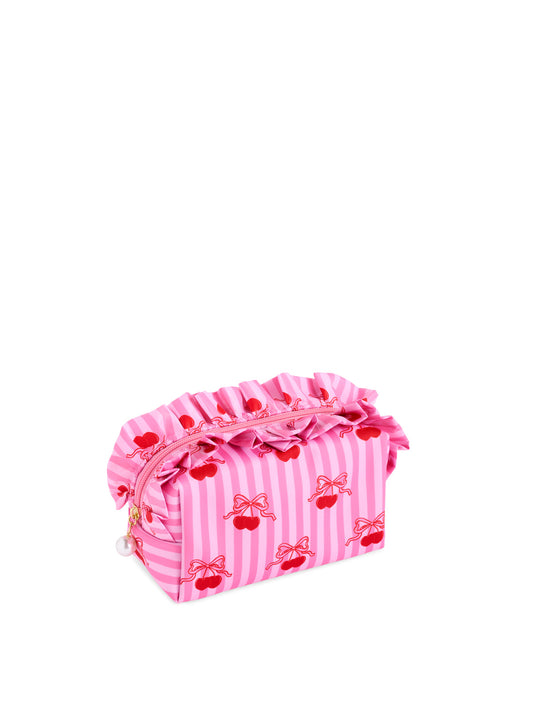 Shiraleah Cherry Small Boxy Zip Pouch-Pink