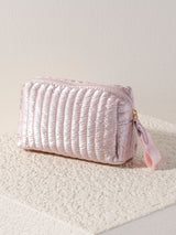 Shiraleah "Logan" Small Boxy Cosmetic Pouch-Rose