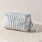 Shiraleah "Logan" Small Boxy Cosmetic Pouch-Silver