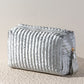 Shiraleah "Logan" Large Boxy Cosmetic Pouch-Silver