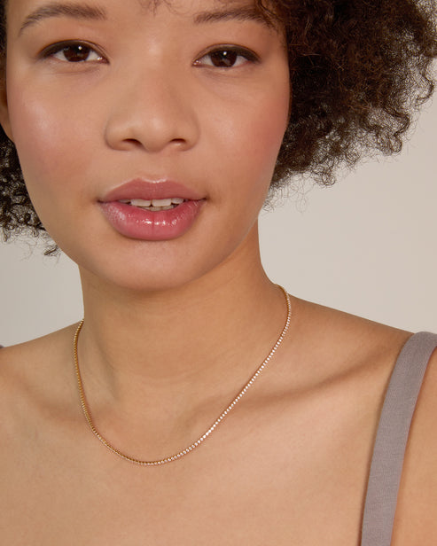 Bryan Anthonys "Mom" Tennis Necklace-Gold