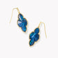 Kendra Scott Abbie Pave Frame Drop Earrings - Gold Navy Abalone