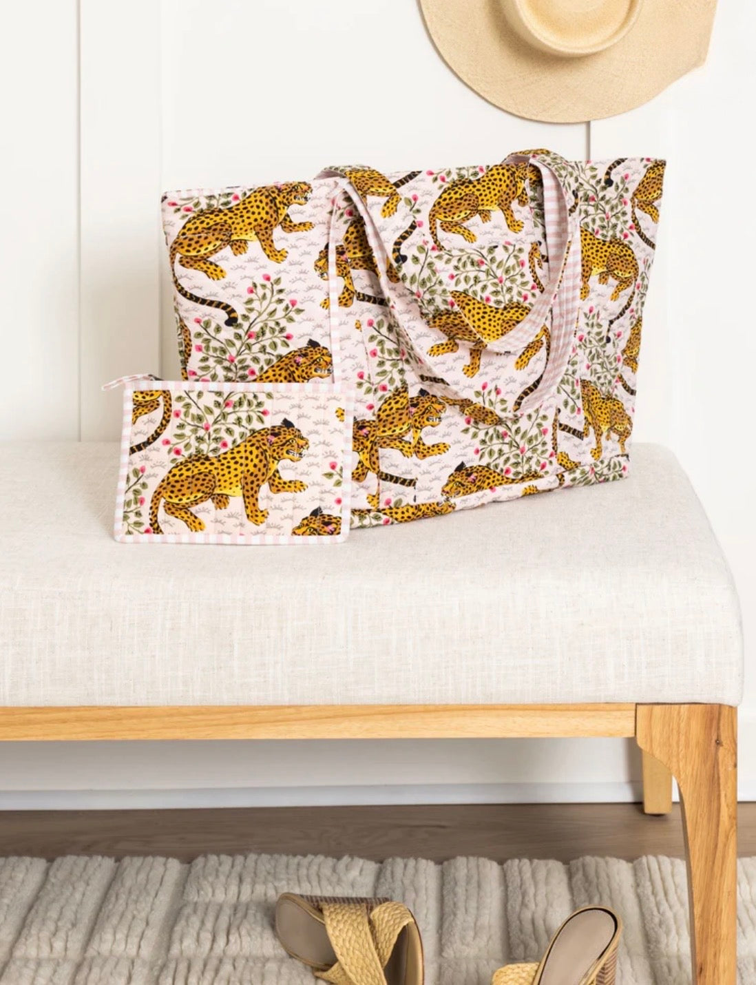 Printfresh "Bagheera" Weekend Bag with Pouch-Blush