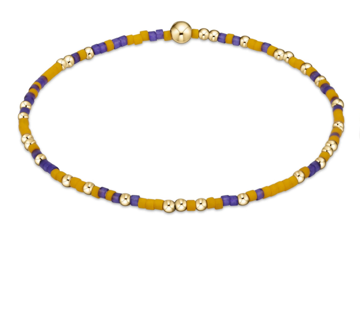 Enewton Gameday "Hope Unwritten" Bracelet-Purple/Golden Yellow