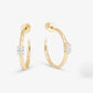Melinda Maria “She’s on Point” Lasso Hoops-Gold/White