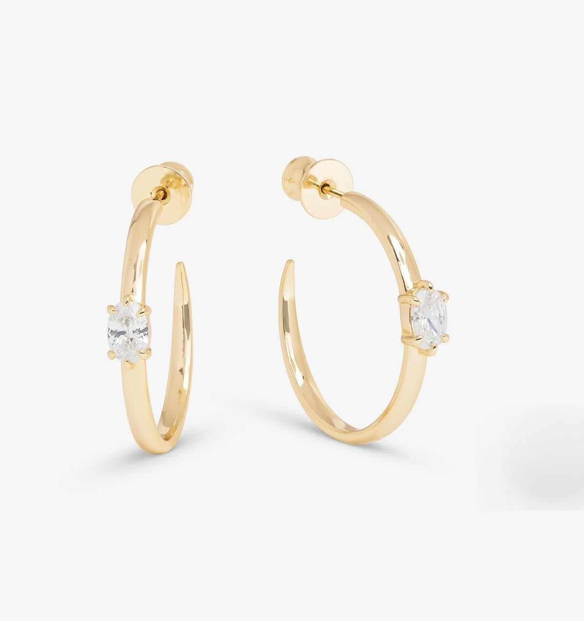Melinda Maria “She’s on Point” Lasso Hoops-Gold/White